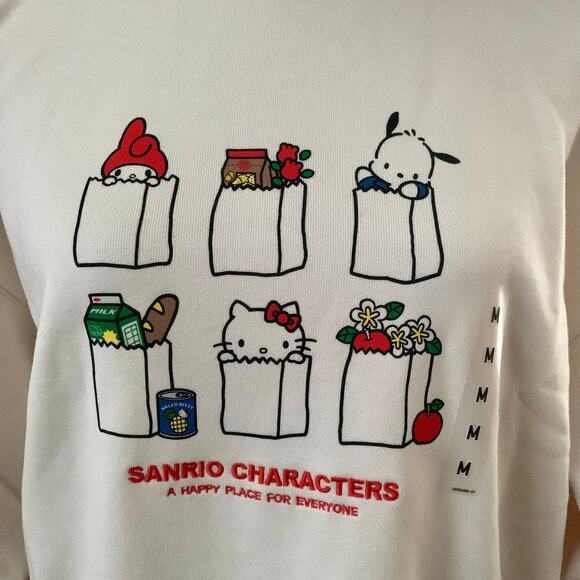 Uniqlo Sanrio Characters Supermarket Grocery Sweatshirt in Off White - Picture 6 of 12